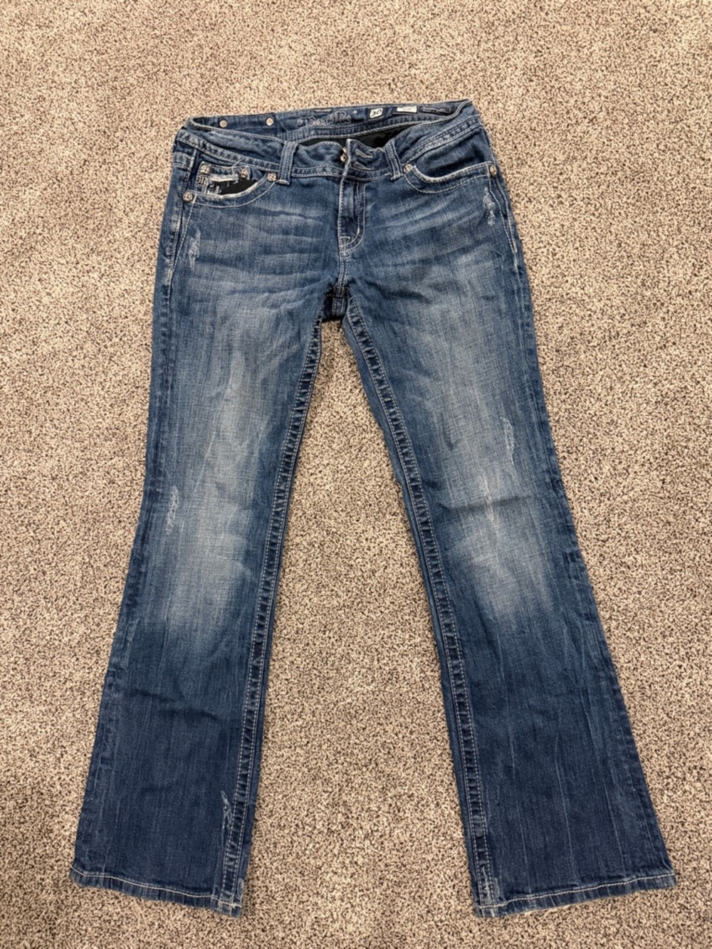 Miss Me Blue Faded Flare Jeans